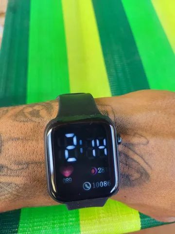 Relógio Eletrônico com tela Led Design minimalista Estilo coreano