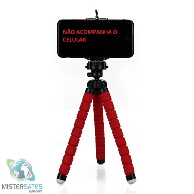 Tripé Flexível Articulado Suporte Celular Selfie COLORIDO - COD 543 - Foto 4
