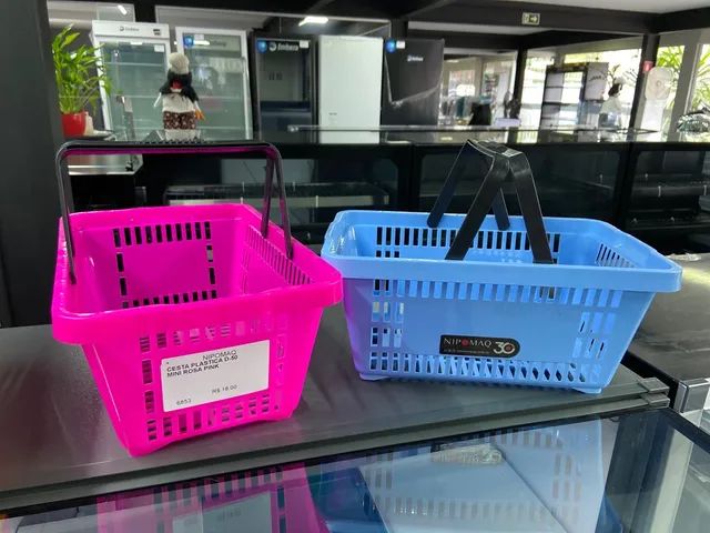 CESTA PLÁSTICA MINI VÁRIAS CORES D-50  - Foto 2