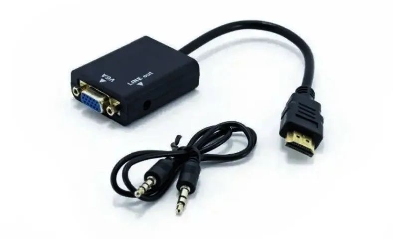 Adaptador Conversor Hdmi Para Vga Com Saída De Áudio P2 - Foto 3