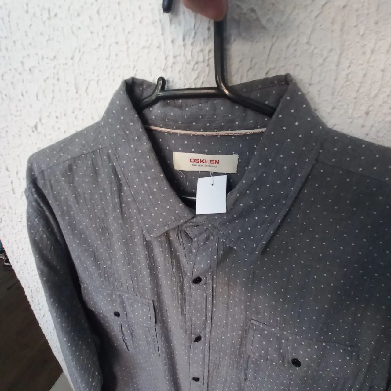 Camisa Osklen M.Longa Cinza - Foto 4