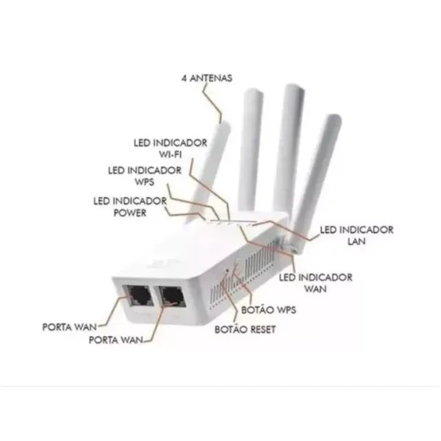 Repetidor de Sinal Wifi 4 Antenas - Foto 4