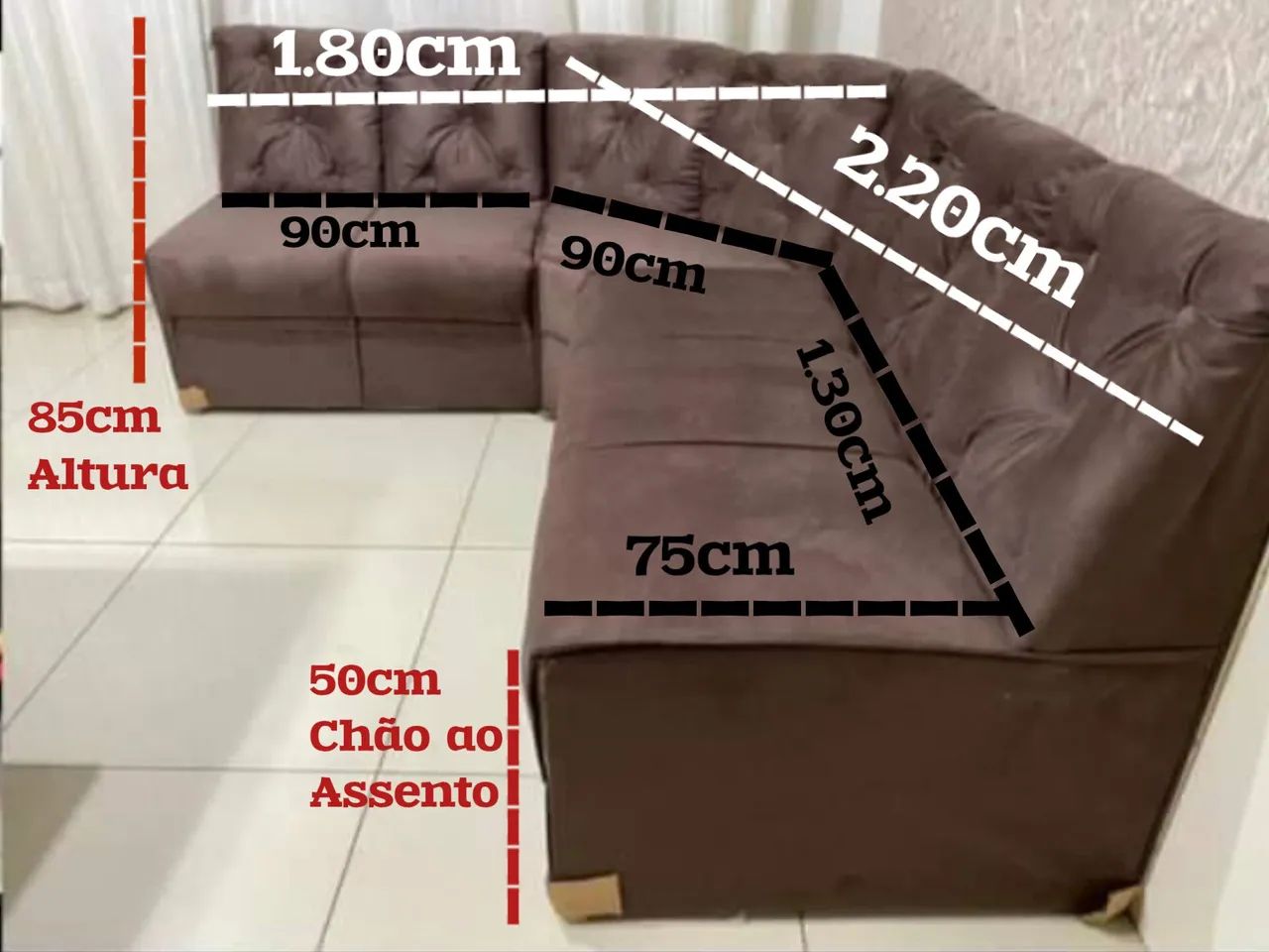Sofá 6 lugares promoção