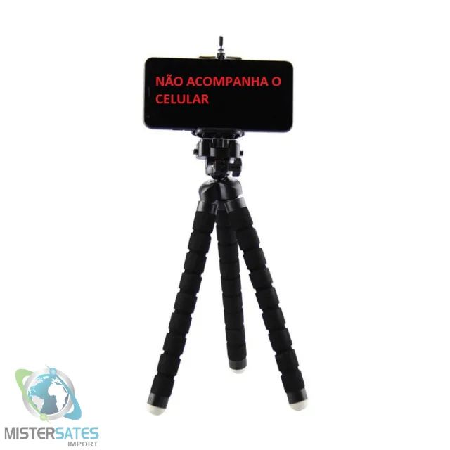 Tripé Flexível Articulado Suporte Celular Selfie COLORIDO - COD 543 - Foto 3