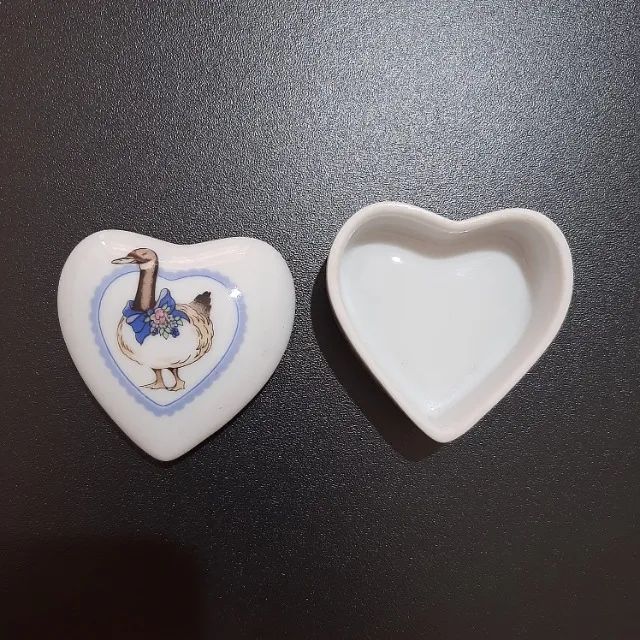 Antigo Porta-Joias Pato Porcelana Schmidt - Foto 3