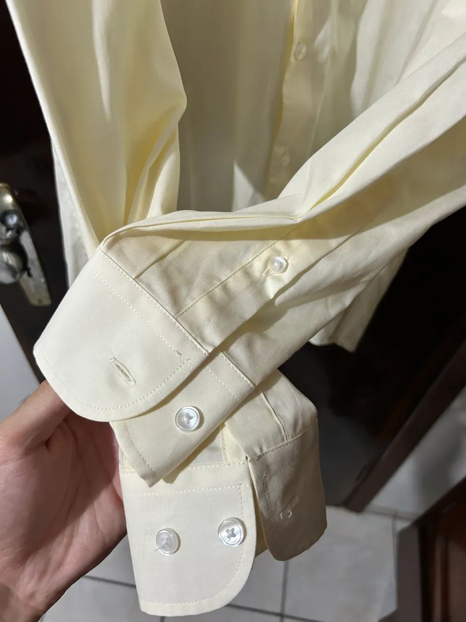 Camisa DiHoffmann amarela - Tamanho G (nº 3) - Estado de nova - Foto 4