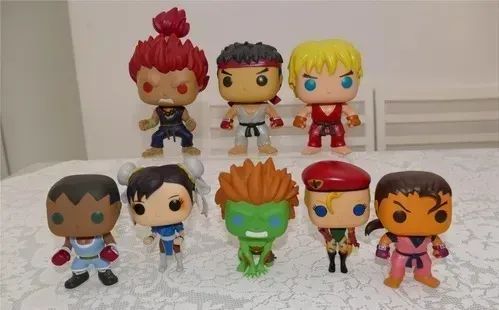 8 Funkos - Set -coleção Street Fighter Funko Pop (sem Caixa)
