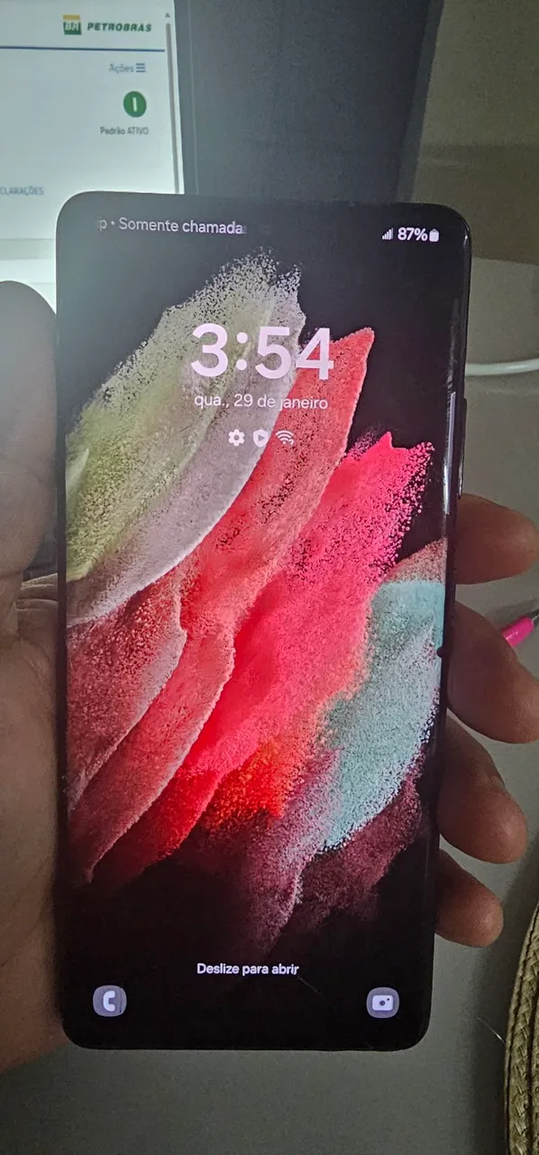 S21 ultra 5G com tela trincada