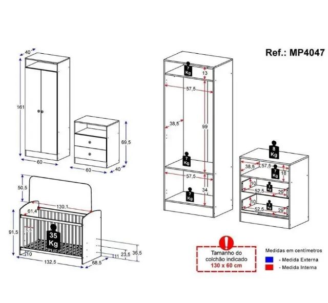 Quarto Infantil Completo Doçura Multimóveis Branco  - Foto 4