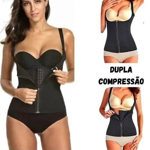 Cinta Feminina Redutora Abdominal: Cinta Modeladora com Zíper e Compressão Dupla - Foto 3