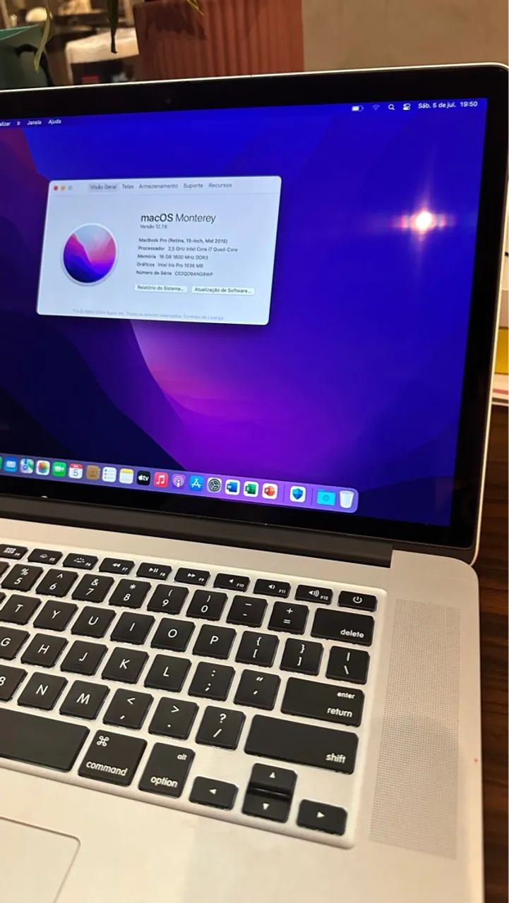 MacBook Pro - 15 2,5 GHz intel i7 quad core 16gb - Foto 5