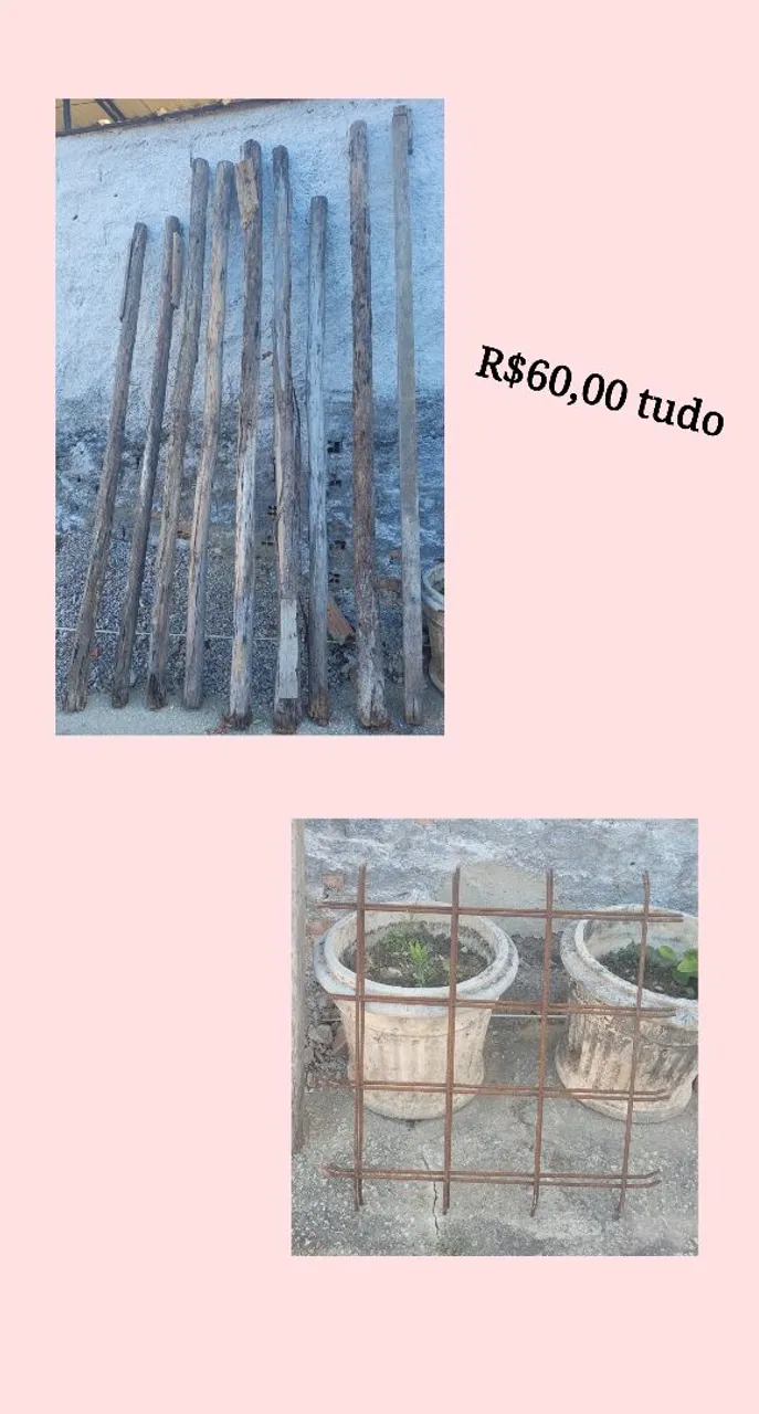 Estacas de madeira para construção