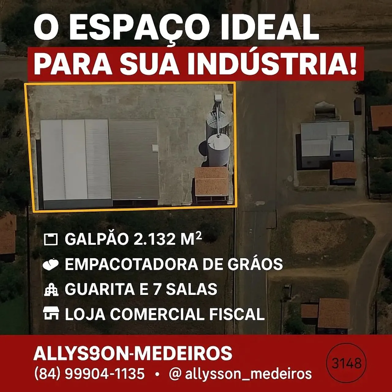 Galpão Para Alugar - Ideal Para Industria de Beneficiamento de Grãos