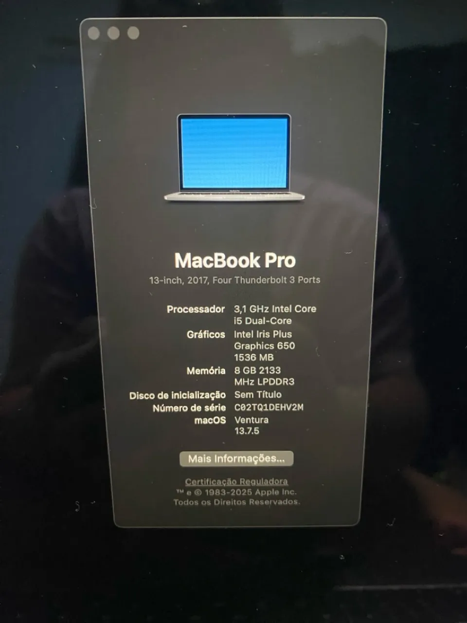 MacBook Pro 13-inch 2017 Intel Core i5