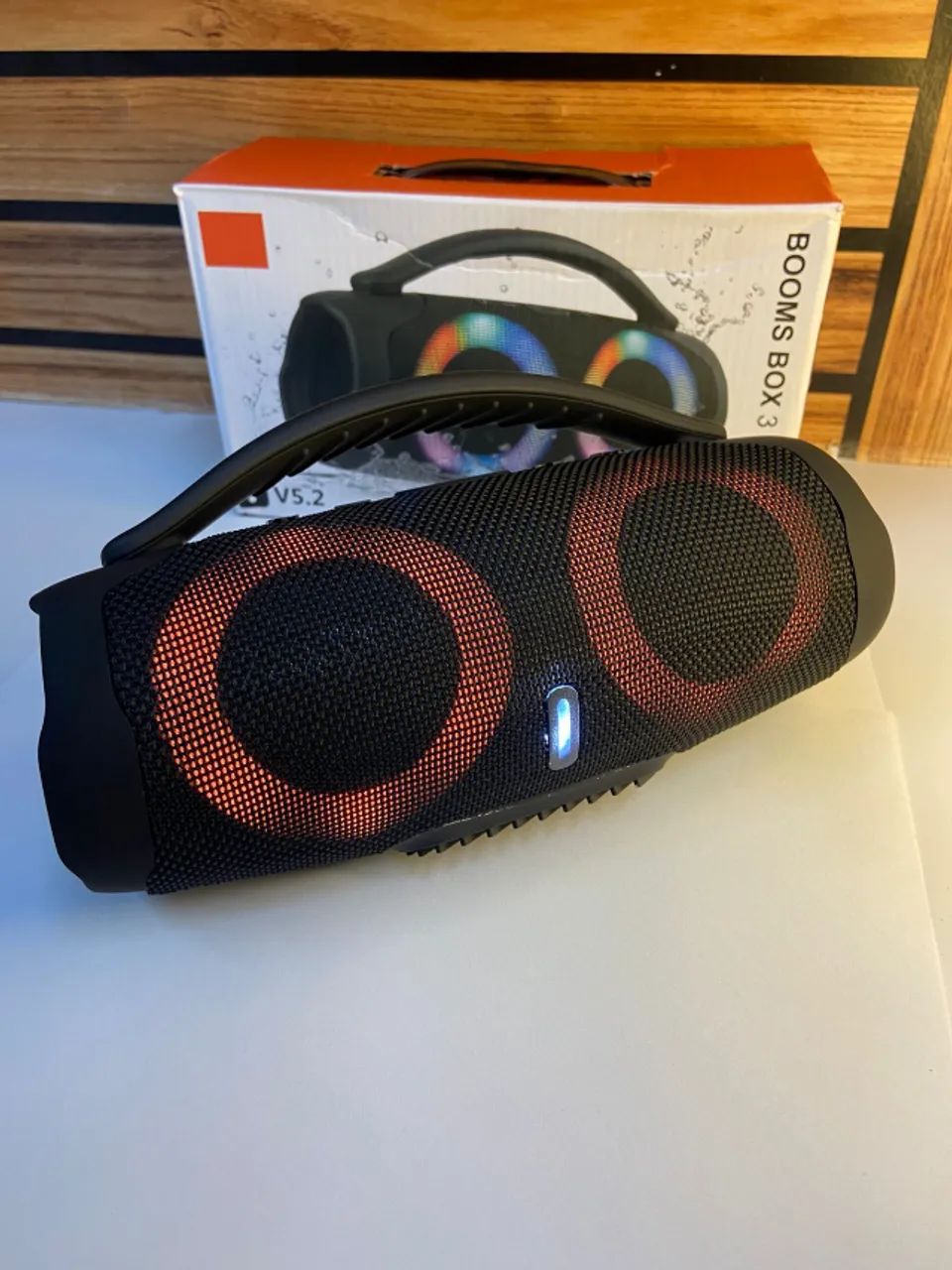 Caixa de som bluetooth booms box 3 mini duplo - Foto 3