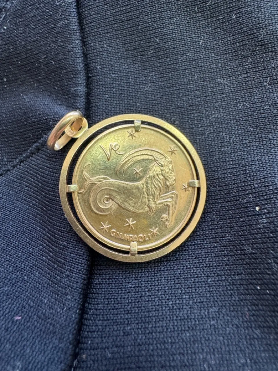 Moeda Zodíaco UNOAERRE de Pietro Giampaoli Ouro 18k totalmente contrastado 5.60gr