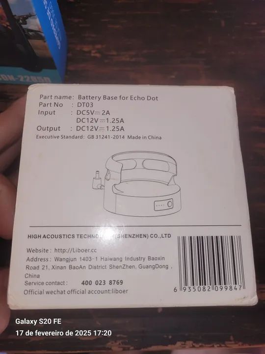 Base de Carregamento para Echo Dot 3ª Geração