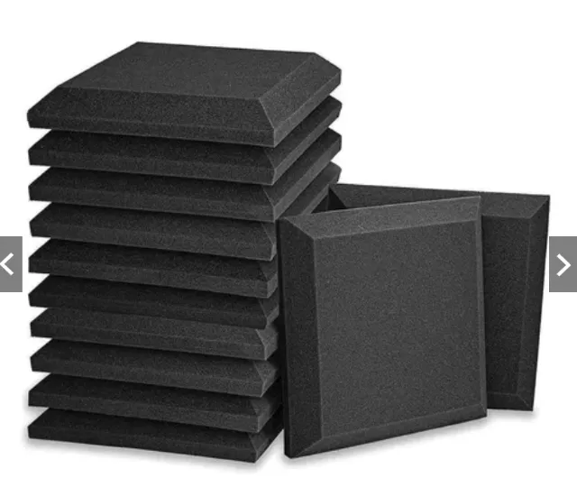Espuma Acústica Lisa Kit com 10 placas - 50 x 50x 3,5cm de espessura Antichama