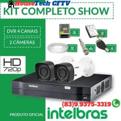 Kit Com duas Câmeras Intelbras, completo já instalado! 