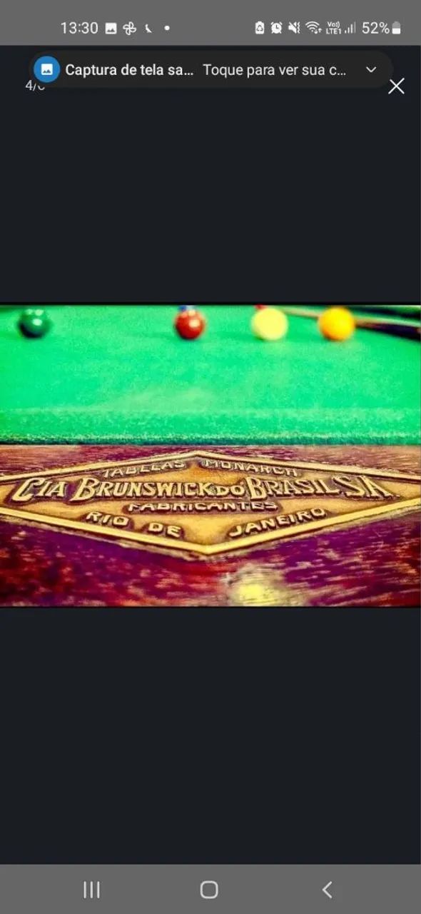 Mesa de sinuca brunswick oficial modelo diamante 2,84m