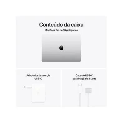 MacBook Pro 2024 16 Polegadas M4 Pro Apple 24GB 512GB SSD COR SILVER (NOVO LACRADO) - Foto 5