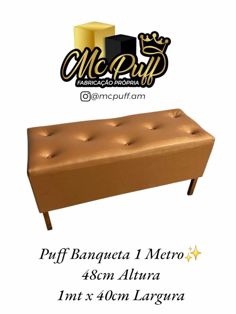 Puff Banqueta 1 Metro - Conforto e Estilo!