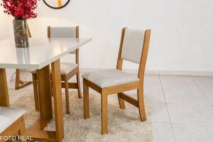 Mesa de Jantar Magic Mel/Blonde com 4 Cadeiras- Produto Novo  - Foto 3