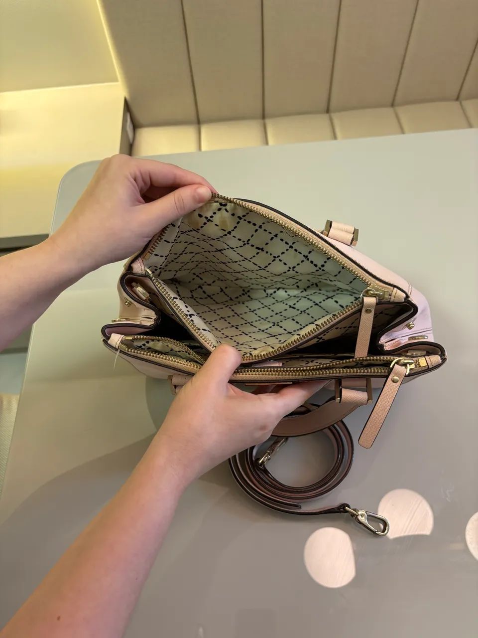 Bolsa Kate Spade couro rosa claro - Foto 2