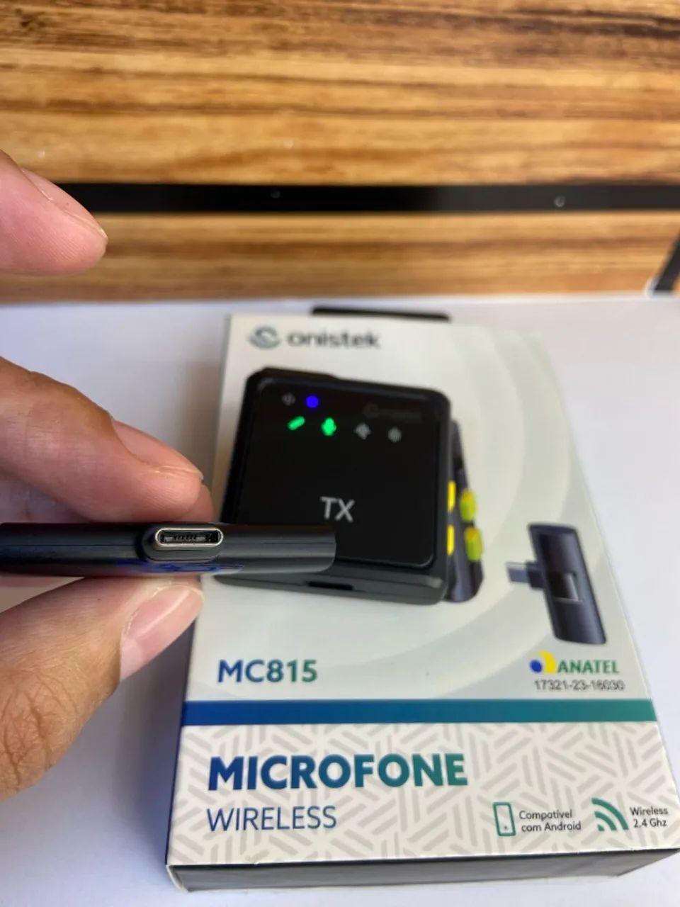 Microfone Lapela Wireless sem Fio Anatel - MC815 Onistek an5