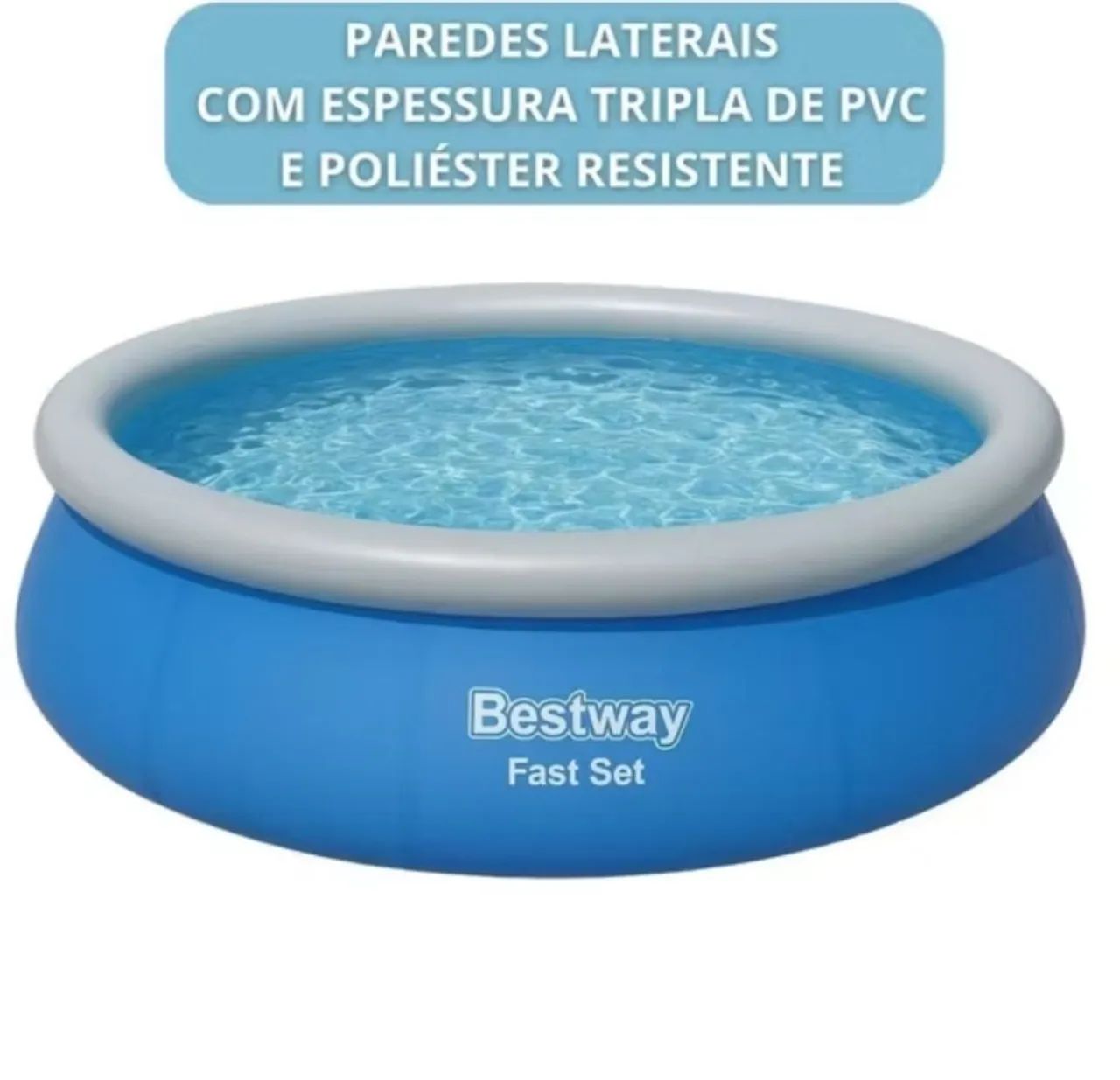 piscina 1000 litros inflável - Foto 4