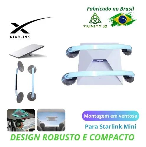 Suporte  Para Antena Starlink Mini Gen 4 Com Ventosas - Foto 3