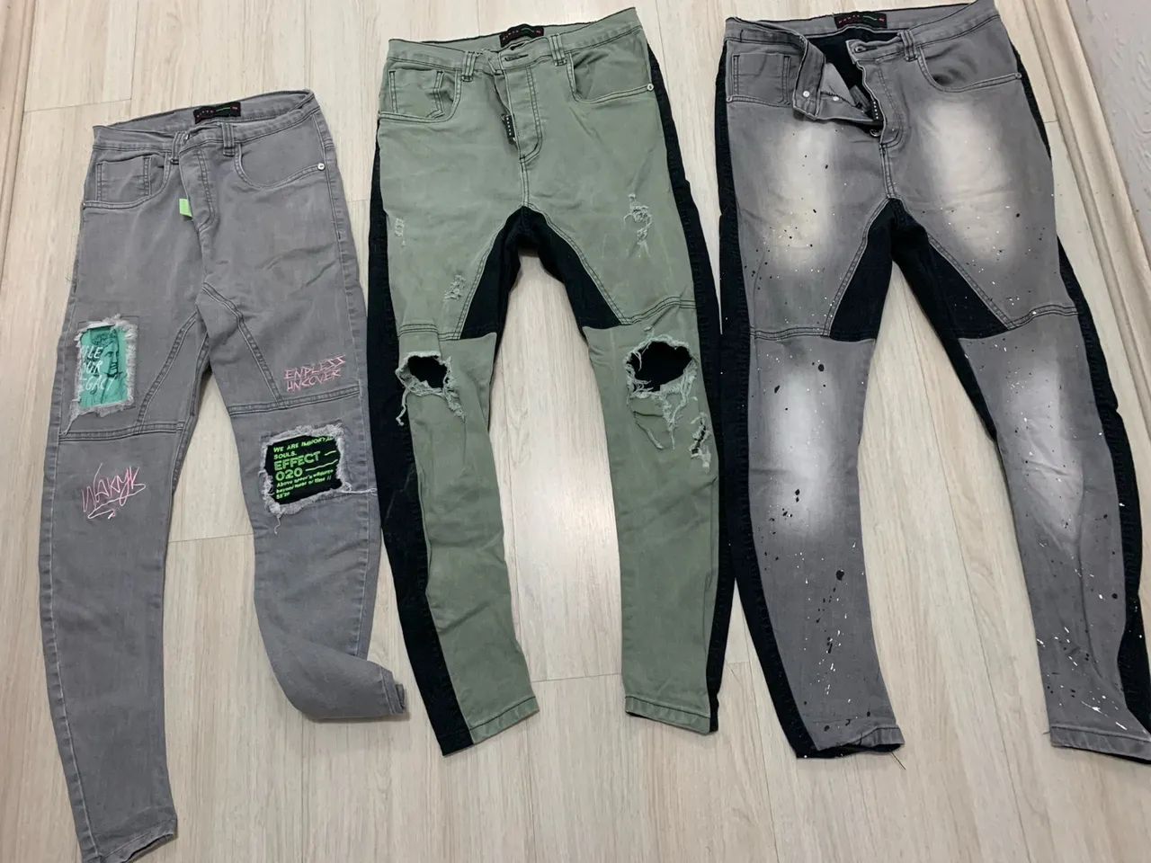 Calça Jeans Masculina Destroyed com Detalhes - Foto 3