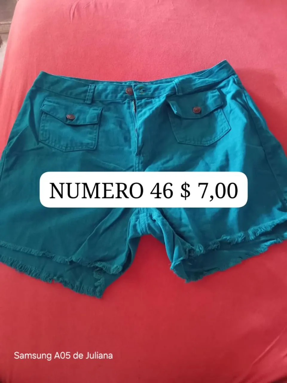Shorts Jeans Feminino Turquesa - Tamanho 46