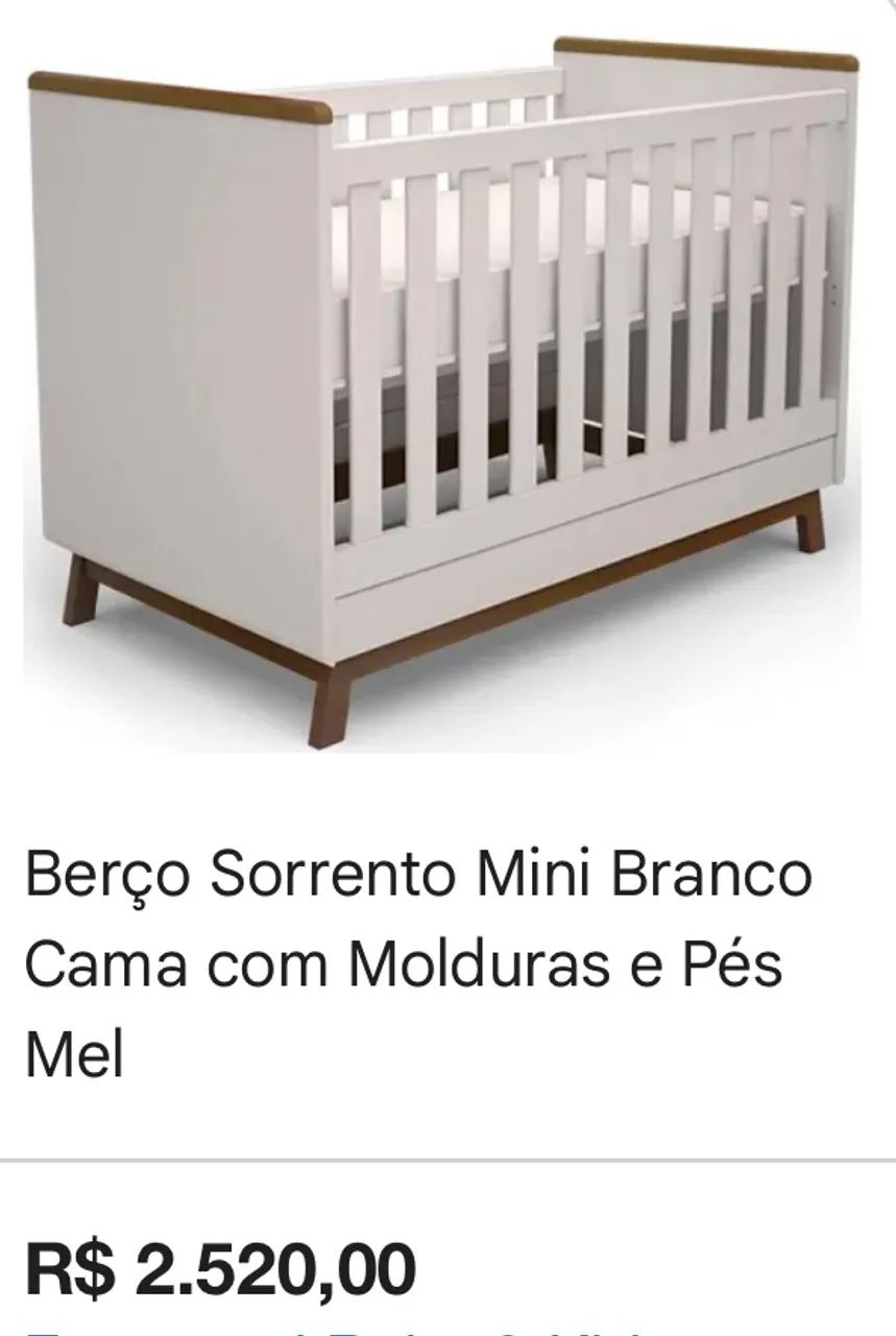 Quarto de bebê completo: berço, cômoda e porta fraldas - Foto 3