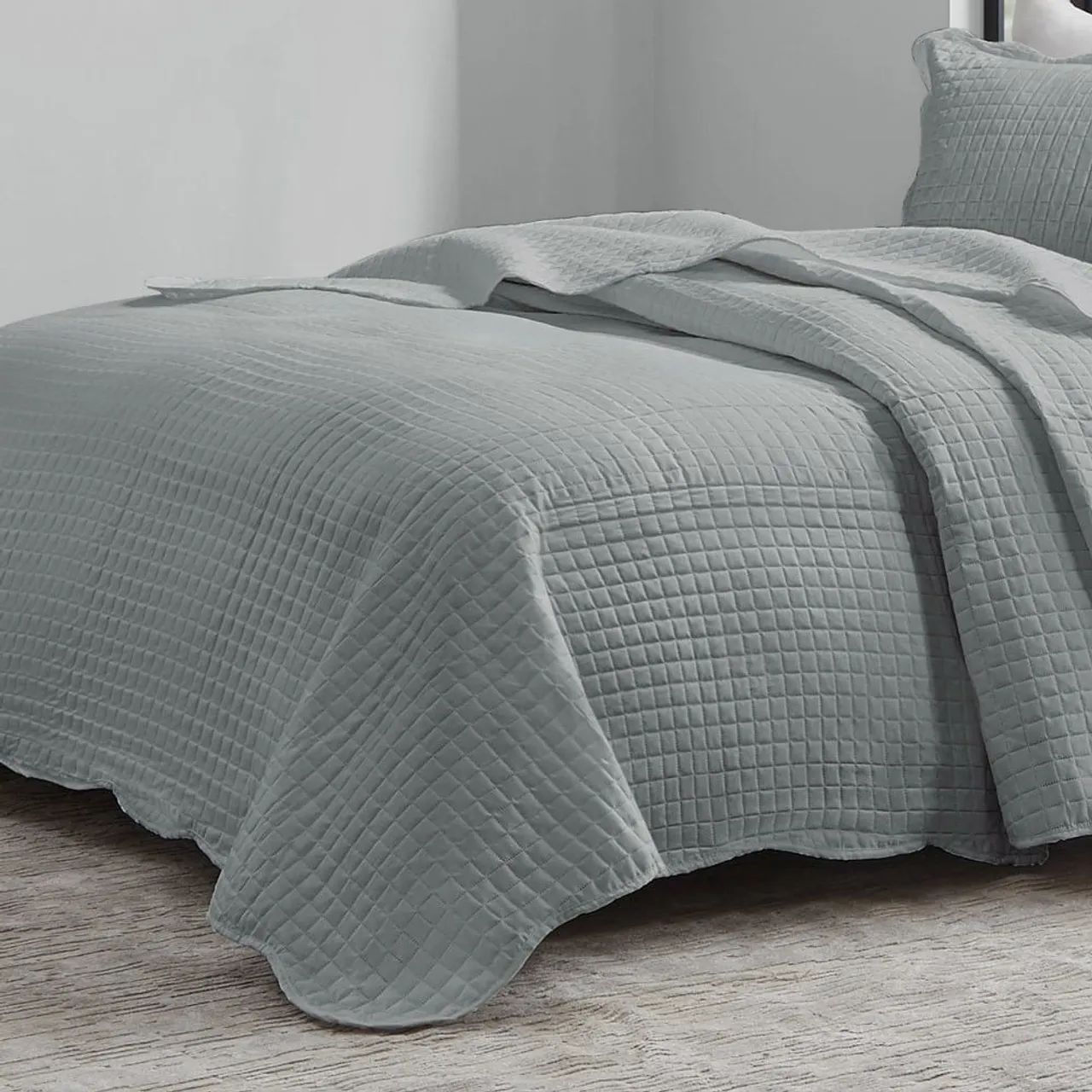 Colcha nova super king cinza