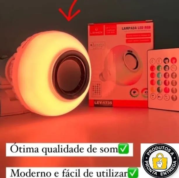 LÂMPADA LED RGB VIA BLUETOOTH MUSICAL  - Foto 4