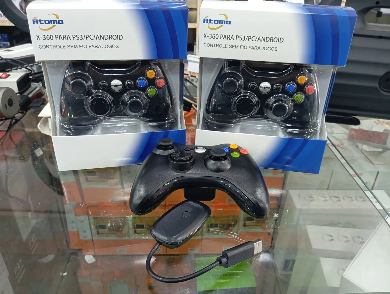 Controle X-360 para PS3/PC/Android - Atomo