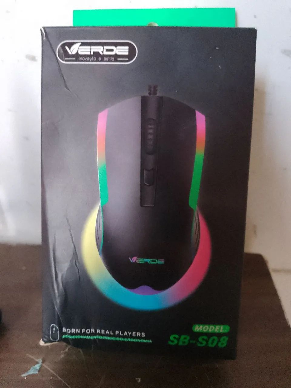 Mouse Gamer VERDE SB-S08 RGB