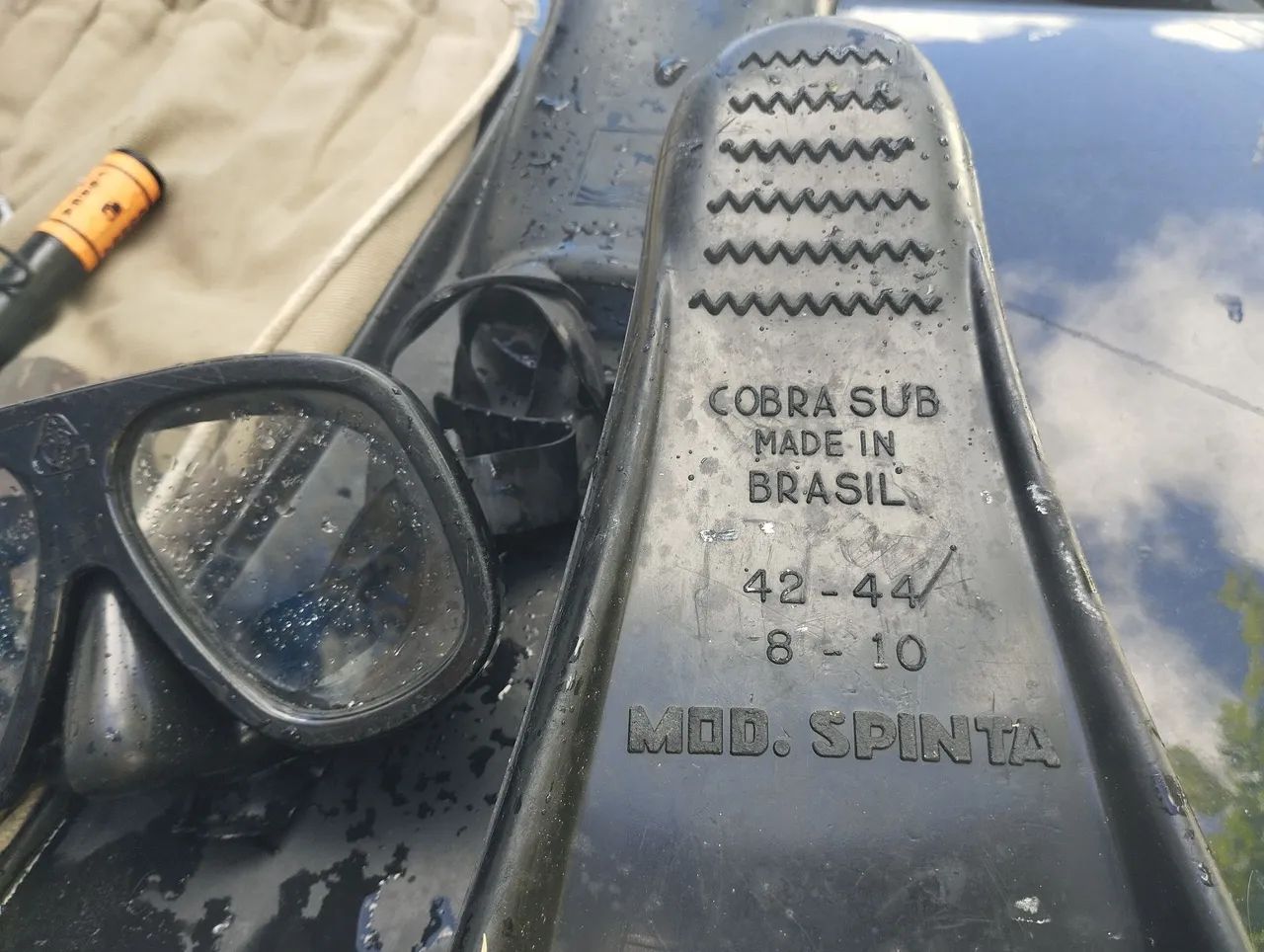 Kit de Mergulho Arbalete, Máscara, Snorkel, Nadadeira e Bolsa camuflada. - Foto 5