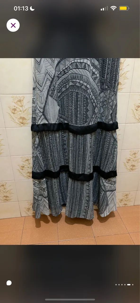 Vestido longo geométrico  - Foto 3