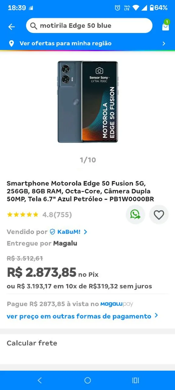 Vende-se Motorola Edge 50 fusion 256 G