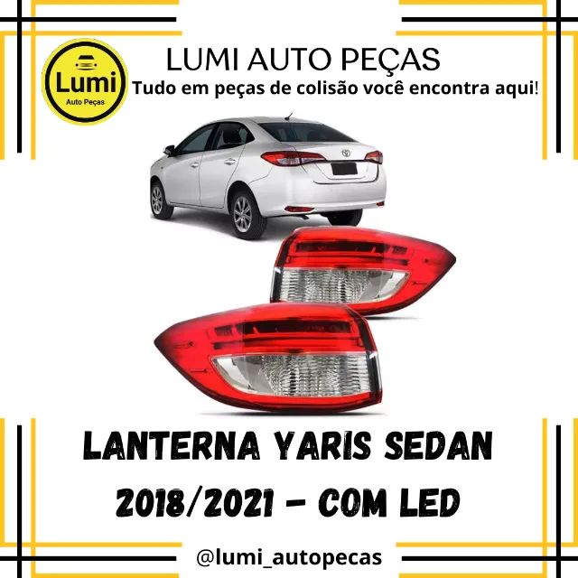 Lanterna Yaris Sedan S/Led (Canto) 2018/... - NOVA
