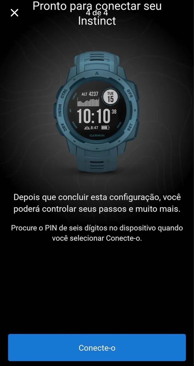 Blue Garmin Instinct Pay Garmin Unisex 010-02064-04 Instinct