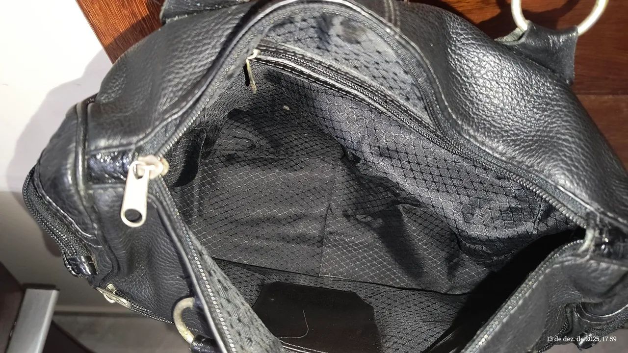 Bolsa baú de couro legítimo - Foto 2