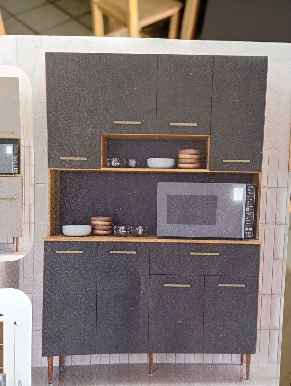Kit de cozinha com oito portas