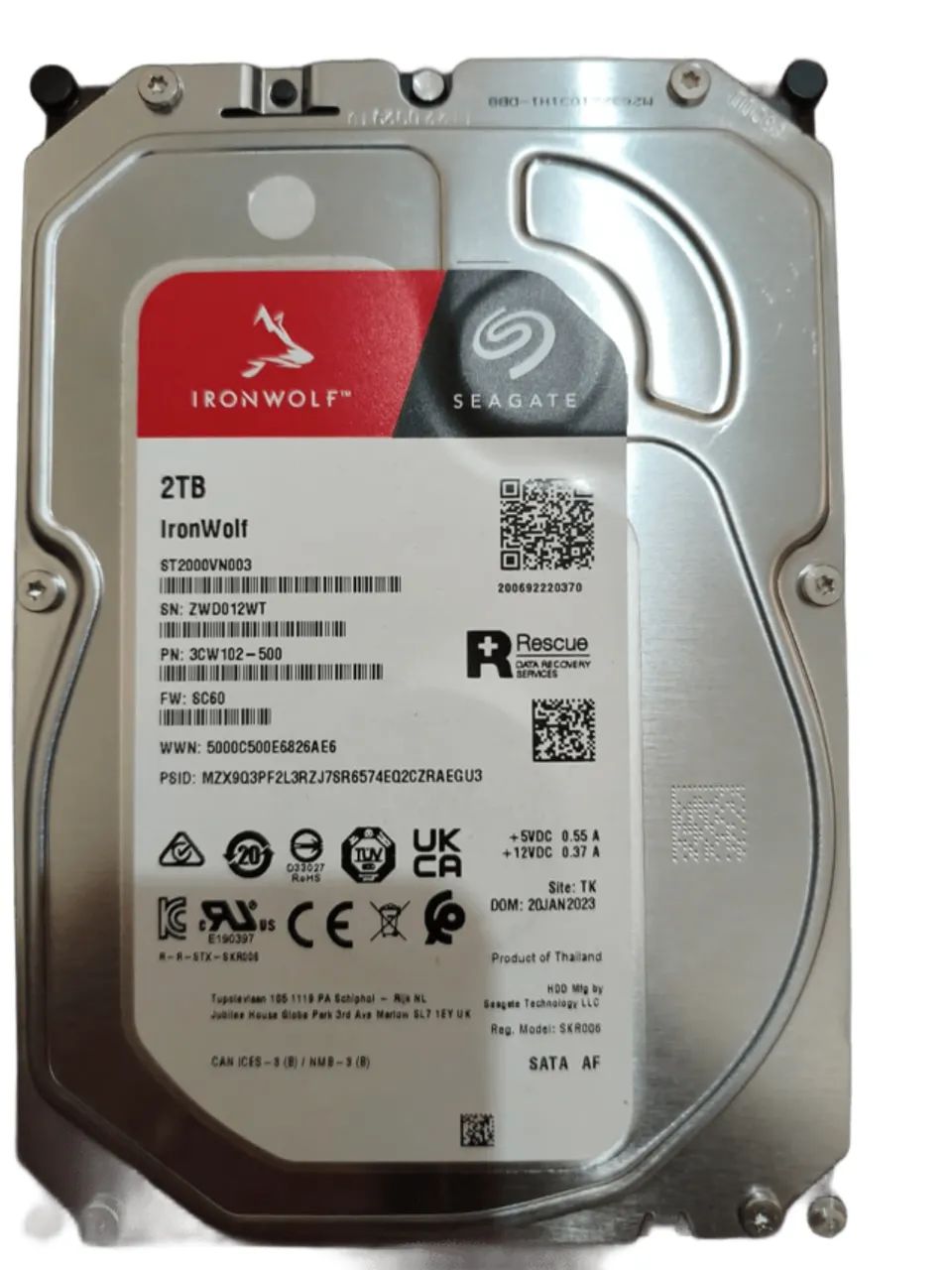 Hdd Seagate Ironwolf 2tb Nas Sata 6gb/s 3.5 - St2000vn003