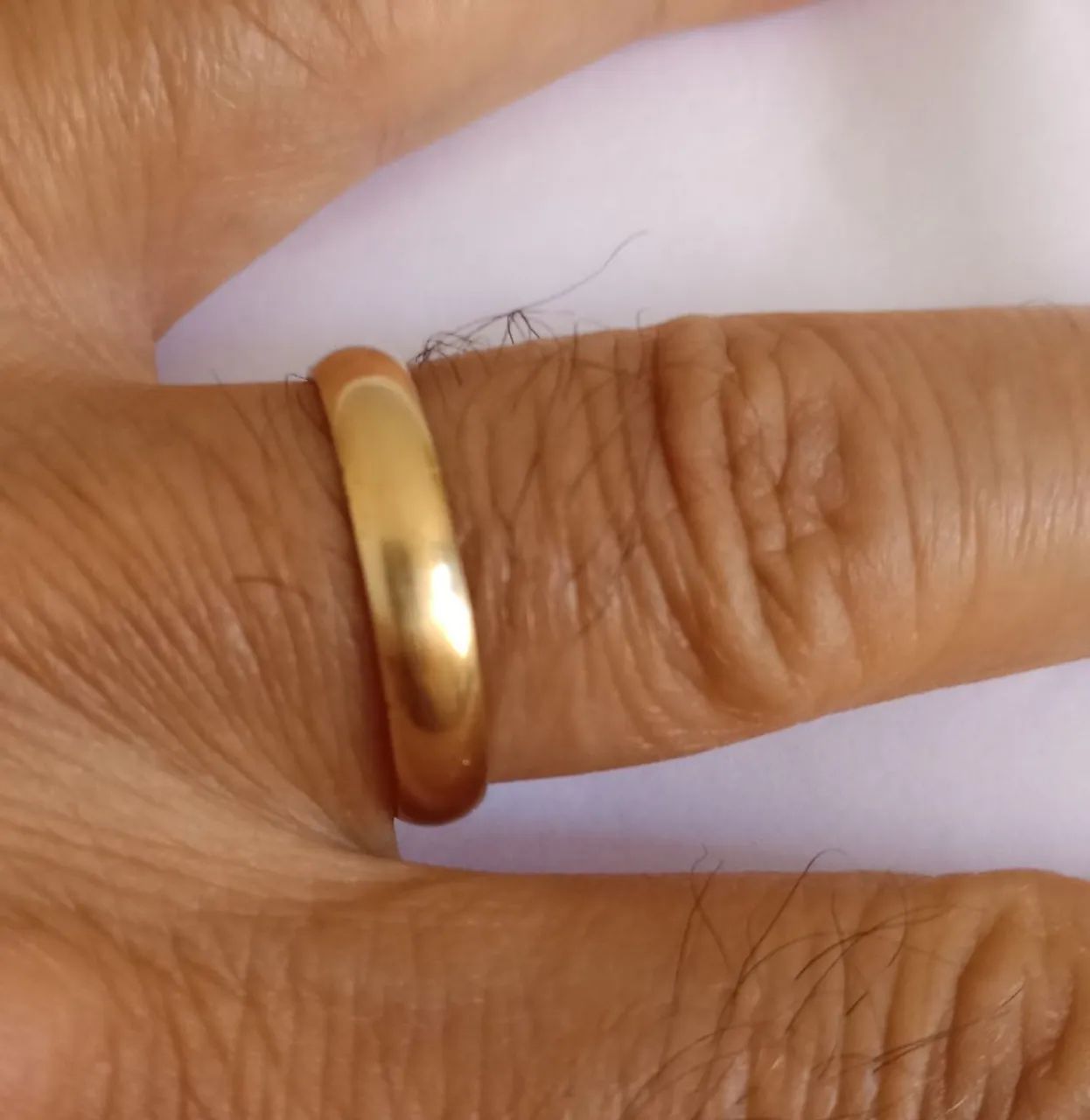 Aliança folheada ouro 18k