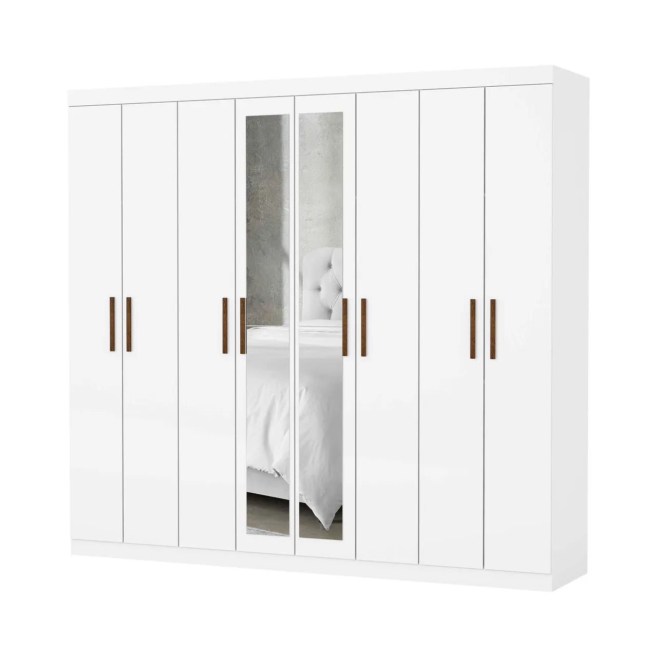 Guarda roupa rubi plus 8P4G com Espelhos srtt M98