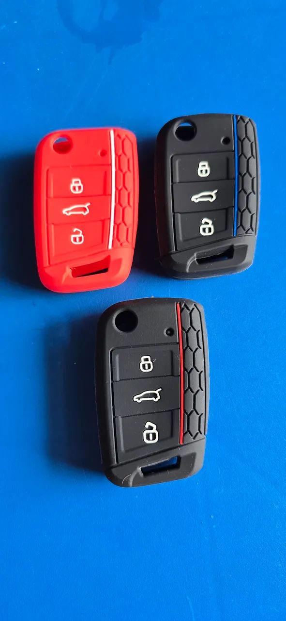 Capa em silicone para chave canivete vw polo jetta golf
