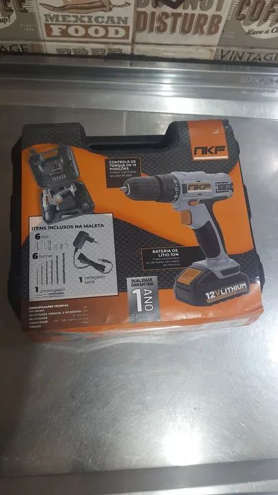 Parafusadeira Furadeira NKF Com Acessórios  - Foto 3